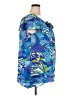 Serenade 100% Polyester Blue Short Sleeve Blouse Size 2X - photo 4