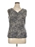 Tahari by ASL Silver Sleeveless Blouse Size XL - photo 1