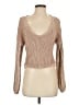 Free People 100% Cotton Metallic Tan Cardigan Size XS - photo 1