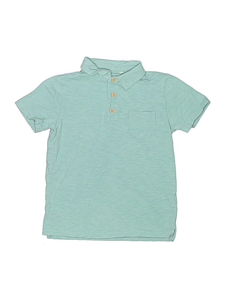 Pre-owned Mini Boden Kids' Short Sleeve Button Down Shirt In Teal