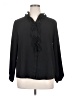 Bar III 100% Polyester Black Long Sleeve Blouse Size XL - photo 1