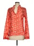 Tory Burch 100% Cotton Orange Long Sleeve Blouse Size 8 - photo 1