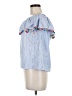 Unbranded Blue Short Sleeve Blouse Size M - photo 5
