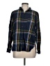 Old Navy 100% Cotton Plaid Blue Long Sleeve Button-Down Shirt Size L - photo 1
