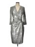 Anne Klein Metallic Silver Cocktail Dress Size 10 - photo 1