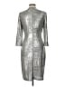 Anne Klein Metallic Silver Cocktail Dress Size 10 - photo 2