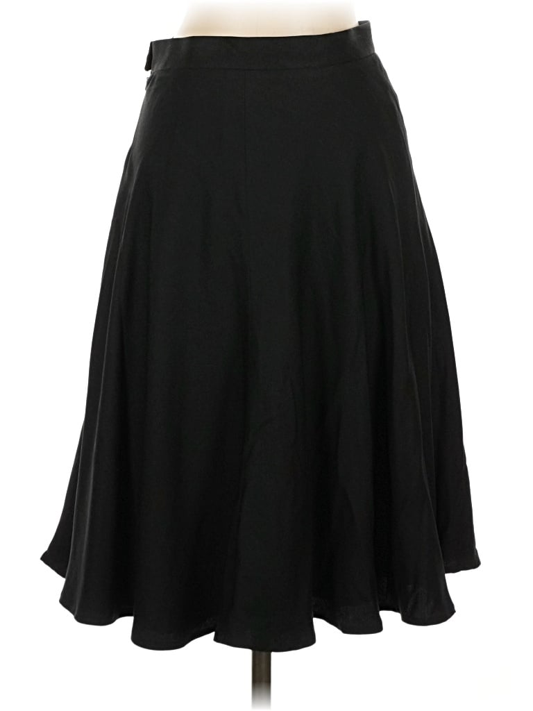 Pre-owned Carlisle Silk Skirt In Black