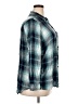 Terra & Sky 100% Viscose Plaid Teal Long Sleeve Button-Down Shirt Size 2X - photo 4