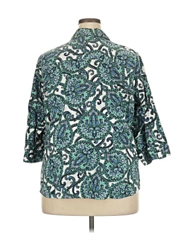 212 Collection 3/4 Sleeve Button-Down Shirt (view 2)