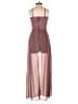 Express Burgundy Tan Cocktail Dress Size S (estimated) - photo 2