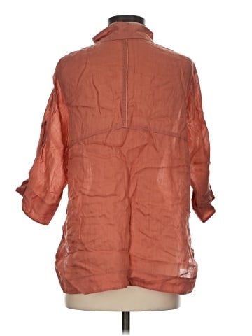 Lafayette 148 New York 3/4 Sleeve Button-Down Shirt (view 2)