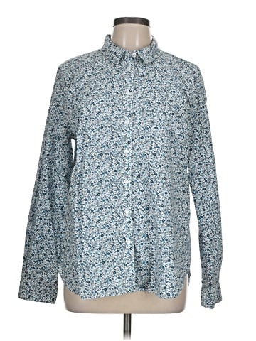 Garnet Hill Long Sleeve Button-Down Shirt (view 1)
