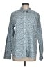 Garnet Hill Paisley Blue Long Sleeve Button-Down Shirt Size 12 - photo 1