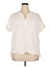 Matty M 100% Cotton Ivory Short Sleeve Blouse Size XXL - photo 1