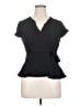 Forever 21 Contemporary Black Short Sleeve Blouse Size XL - photo 1
