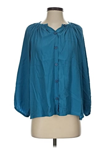 Tucker 3/4 Sleeve Silk Top (view 1)