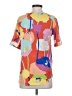 Newbury Kustom 100% Polyester Orange Short Sleeve Blouse Size S - photo 2