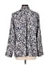 Express 100% Polyester Paisley Blue Long Sleeve Blouse Size L - photo 2