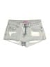 Edikted 100% Cotton Hearts Silver Denim Shorts Size S - photo 1