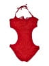 Mossimo Hearts Red One Piece Swimsuit Size L - photo 1