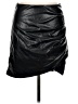 Unbranded 100% Polyester Black Faux Leather Skirt Size L - photo 1