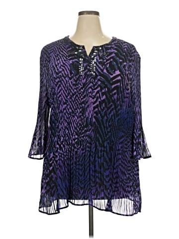 Maggie Barnes 3/4 Sleeve Blouse (view 1)