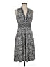 Wisp Animal Print Gray Cocktail Dress Size 6 - photo 1