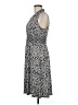 Wisp Animal Print Gray Cocktail Dress Size 6 - photo 5