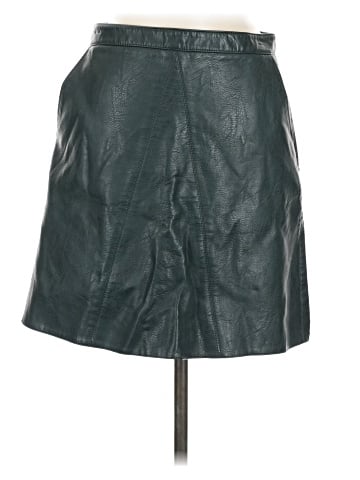 Zara Basic Faux Leather Skirt (view 1)