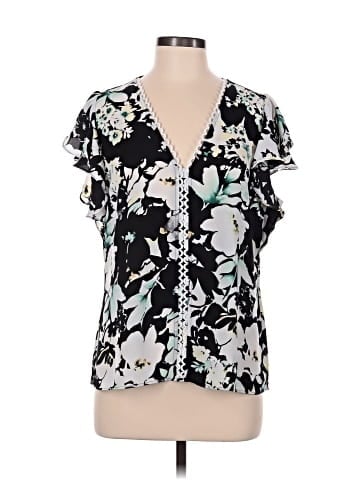 White House Black Market Short Sleeve Blouse (view 1)