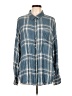 Lucky Brand Plaid Blue Long Sleeve Button-Down Shirt Size L - photo 1