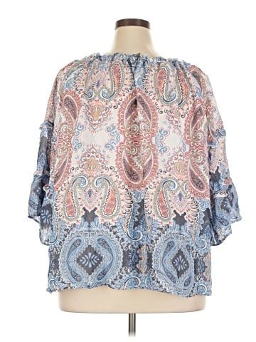 Indigo Rose 3/4 Sleeve Blouse (view 2)