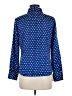 Pendleton 100% Polyester Polka Dots Blue Long Sleeve Blouse Size 6 Petite - photo 2