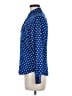 Pendleton 100% Polyester Polka Dots Blue Long Sleeve Blouse Size 6 Petite - photo 5