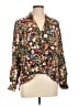 Chenault Floral Black Long Sleeve Blouse Size L - photo 1