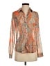 L'Agence 100% Polyester Paisley Orange Long Sleeve Blouse Size XS (tall) - photo 1