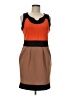 BCBGMAXAZRIA Color Block Brown Cocktail Dress Size M - photo 1