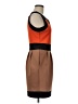 BCBGMAXAZRIA Color Block Brown Cocktail Dress Size M - photo 4