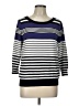 Joseph A. Stripes Blue Pullover Sweater Size L - photo 1
