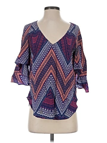 Amanda Uprichard 3/4 Sleeve Silk Top (view 1)