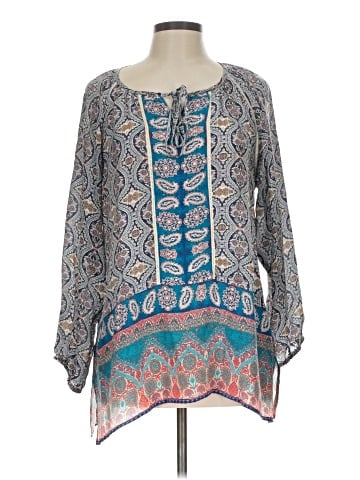 Tolani 3/4 Sleeve Silk Top (view 1)