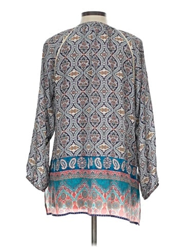 Tolani 3/4 Sleeve Silk Top (view 2)