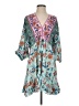 AaKaa 100% Rayon Paisley Teal Casual Dress Size S - photo 1