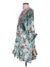 AaKaa 100% Rayon Paisley Teal Casual Dress Size S - photo 5