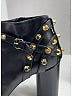 Balenciaga Black Leather Studded Ankle Boots Size EU 37 - photo 7
