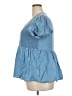 Terra & Sky 100% Lyocell Blue Short Sleeve Top Size 2X - photo 5