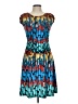 En Focus Studio Print Blue Cocktail Dress Size 10 - photo 1