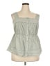 Torrid 100% Cotton Green Sleeveless Blouse Size 2X Plus (2) - photo 1