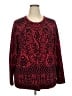 Cj Banks 100% Cotton Paisley Red Pullover Sweater Size 2X - photo 1