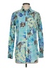 J. McLaughlin Print Teal Long Sleeve Blouse Size S - photo 1
